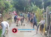 Pengerjaan Betonisasi Jalan Desa di Desa Cijayanti Berjalan Lancar Dengan Anggaran Bankeu