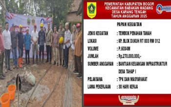 Karang Tengah Mulai Pembangunan Tembok Penahan Tanah, Warga Sambut Baik