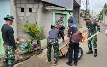 Kolaborasi TNI-Polri dan Warga, Progres Drainase TMMD Ke-127 Terus Berjalan