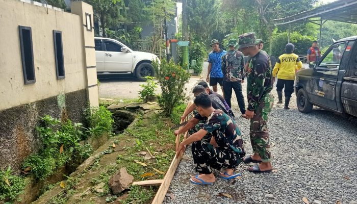 Progres 28 Persen, Pengerasan Jalan GDC Gardenia Dikebut Satgas TMMD Ke-127 Kodim Depok
