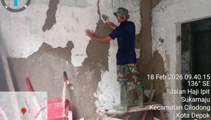 Sentuhan Kemanusiaan TMMD Kodim Depok, Rumah Warga Mulai Berubah