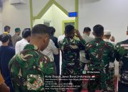 Satgas TMMD Kodim Depok dan Warga Sholat Tarawih Bersama di Mushalla Ar Rahman
