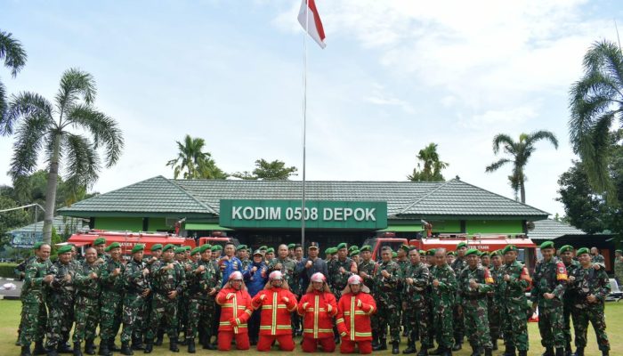 Kasdim Depok Pimpin Apel Gelar Pasukan, 136 Personel Disiapkan Hadapi Potensi Bencana