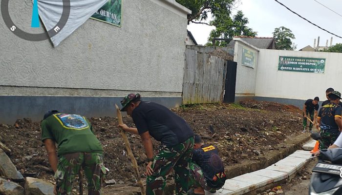 Percepat Infrastruktur Lingkungan, TMMD Depok Rampungkan Drainase di Bojong Lio