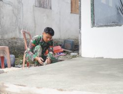 Renovasi RTLH Bapak Hardi di Desa Pulau Dua Masuki Tahap Pengecoran Lantai dan Tangga
