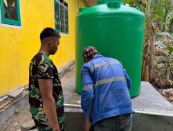 Program Manunggal Air Bersih di SDN Umbele Masuki Tahap Pengecatan Tandon Air