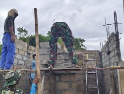 Pembuatan Batako Dikebut, Dukung Pembangunan MCK Masjid Desa Polewali