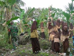Kerja Bakti Satgas TMMD dan Siswa SDN Umbele Wujudkan Lingkungan Sekolah Bersih dan Nyaman