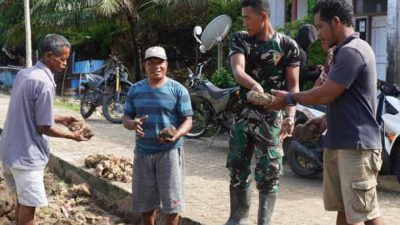 Kolaborasi Masyarakat Percepat Pembangunan Rabat Beton TMMD di Desa Polewali