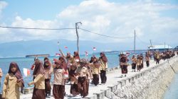 Siswa-Siswi Antusias Sambut Kunjungan Tim Wasev TMMD Ke-129 di Kepulauan Umbele
